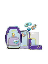 ERGOBAG | Ensemble de sac à dos scolaire 6 pièces - Pack Ours Plongeur | Bleu clair