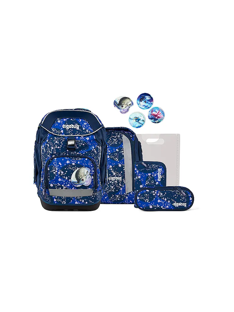 ERGOBAG | Ensemble de sac à dos scolaire 6 pièces Pack OzeanBärwohner | Lilas