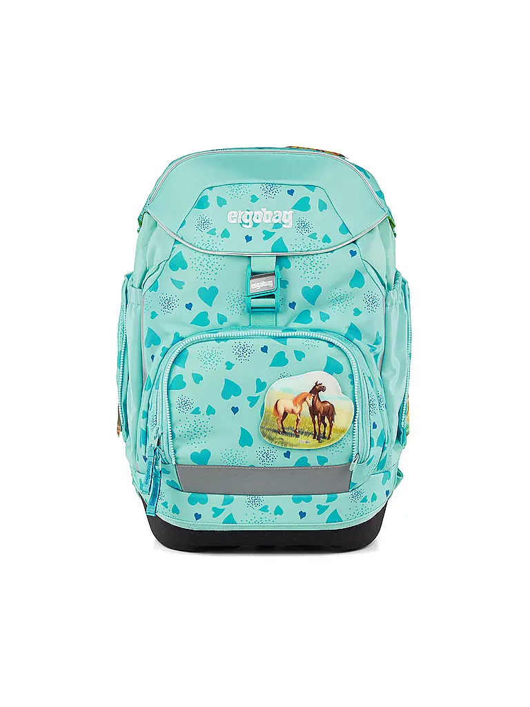 ERGOBAG | Ensemble de sac à dos scolaire 6 pièces Rêve de cheval et d'ours | Turquoise