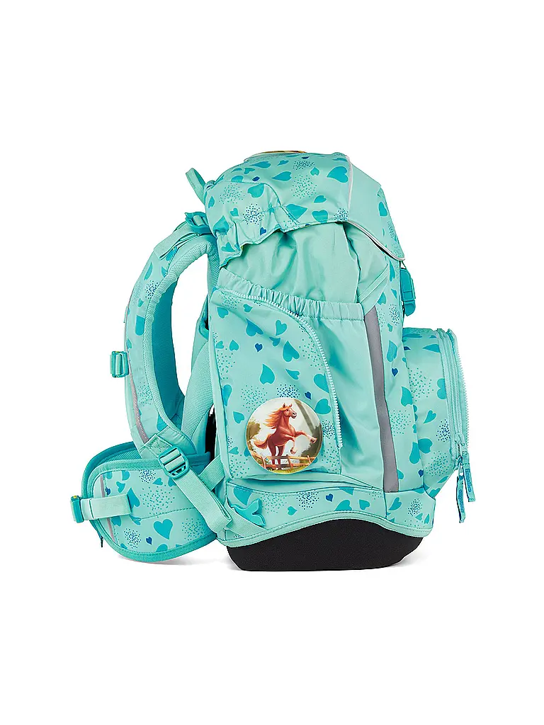 ERGOBAG | Ensemble de sac à dos scolaire 6 pièces Rêve de cheval et d'ours | Turquoise