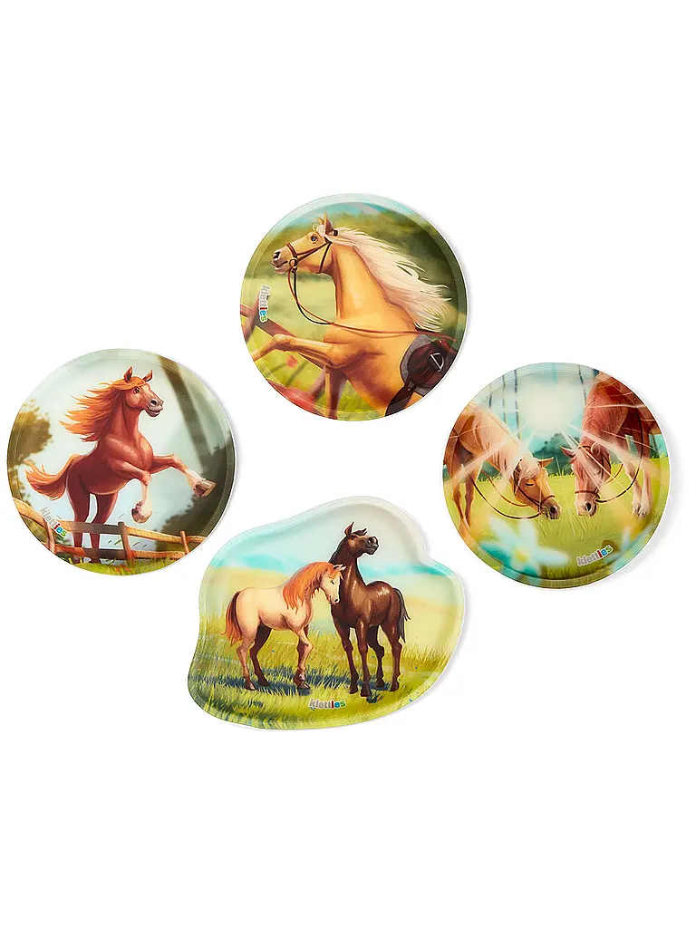 ERGOBAG | Ensemble de sac à dos scolaire 6 pièces Rêve de cheval et d'ours | Turquoise