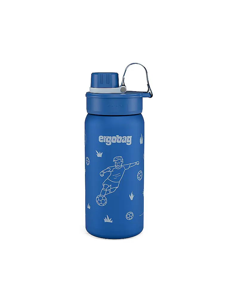 ERGOBAG | Gourde en acier inoxydable Football | Bleu foncé
