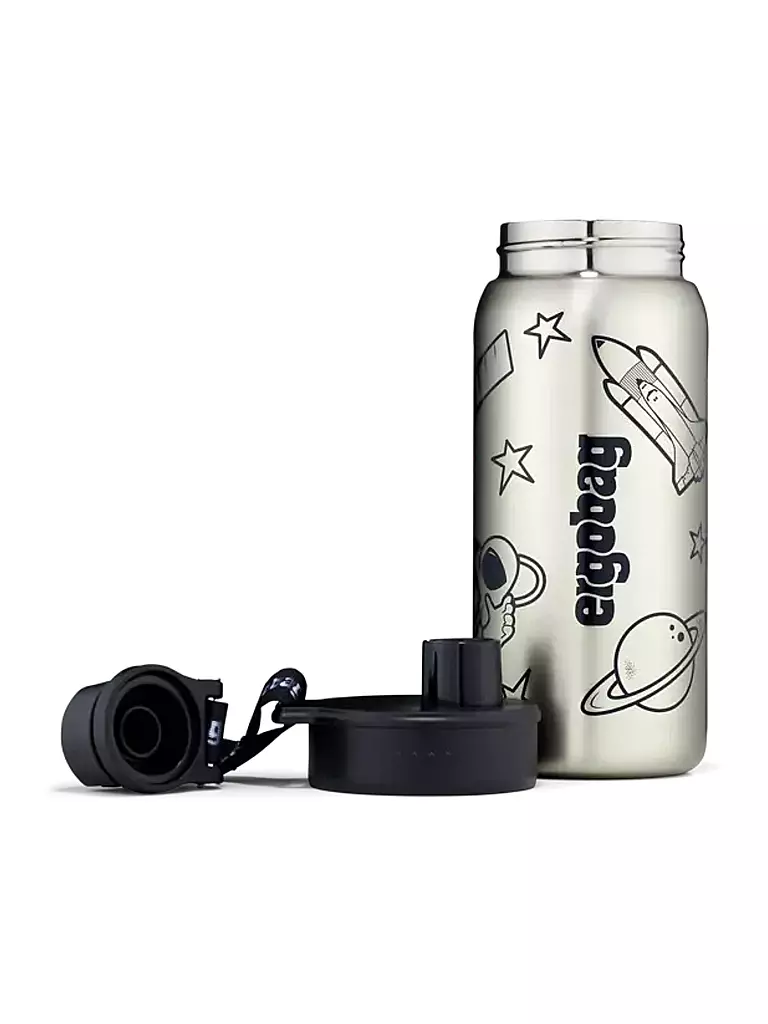 ERGOBAG | Gourde en acier inoxydable noire | Noir