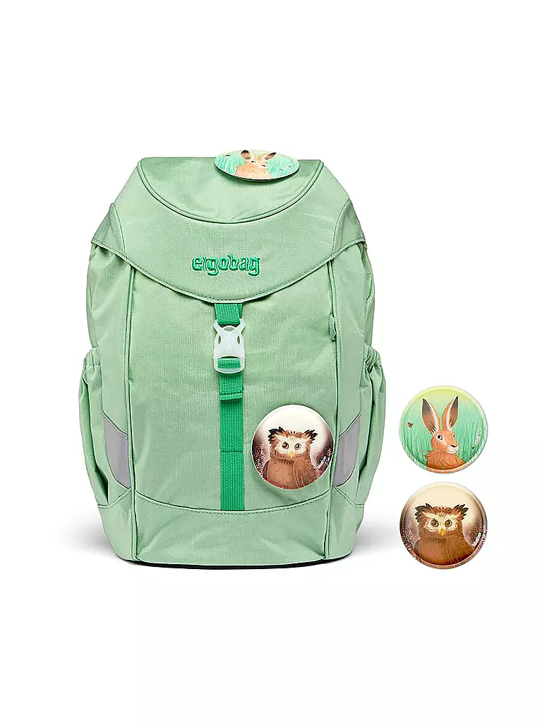 ERGOBAG | Kinder Rucksack Mini - WaldBärwohner | Vert clair
