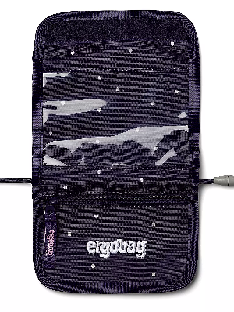 ERGOBAG | Porte-monnaie tour de cou - Ours Observateur d'Étoiles | Bleu foncé