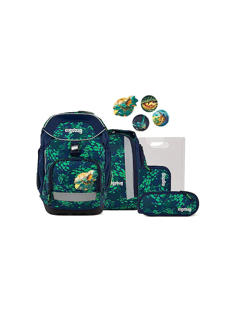 ERGOBAG | Schulrucksack Set 6tlg Pack DrachenbezwingBär | Noir