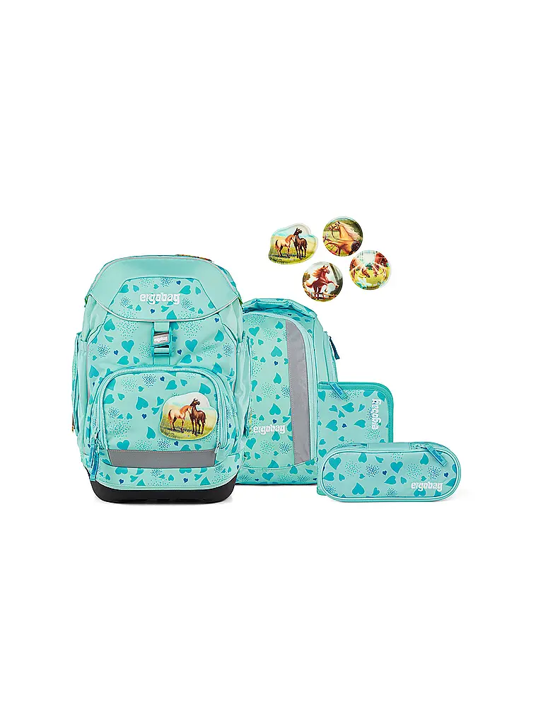 ERGOBAG | Schulrucksack Set 6tlg Pack ReitBärtraum | Turquoise