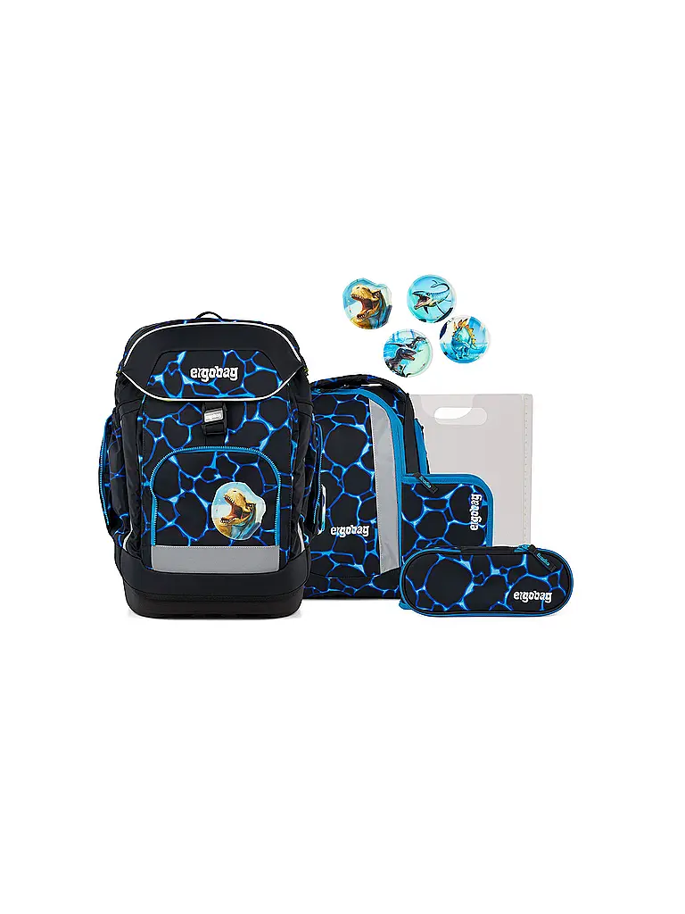 ERGOBAG | Schulrucksack-Set 6tlg. Maxi Bärassic Garden | Noir