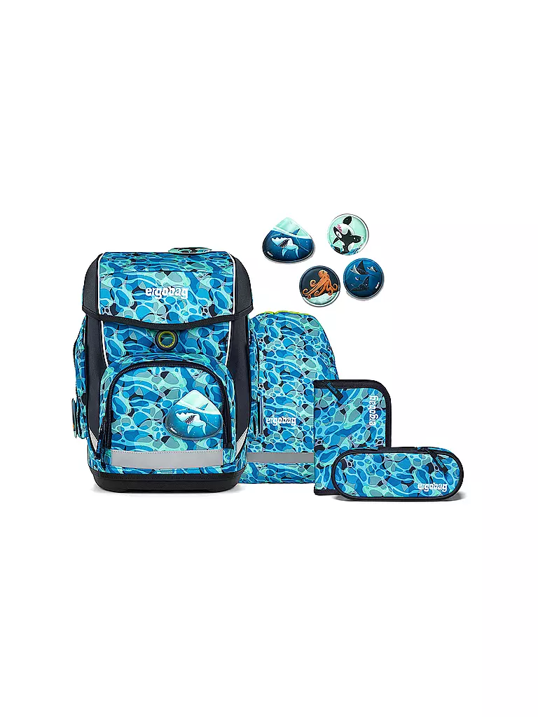 ERGOBAG | Schultasche Set 5tlg CUBO AbtauchBär | Bleu
