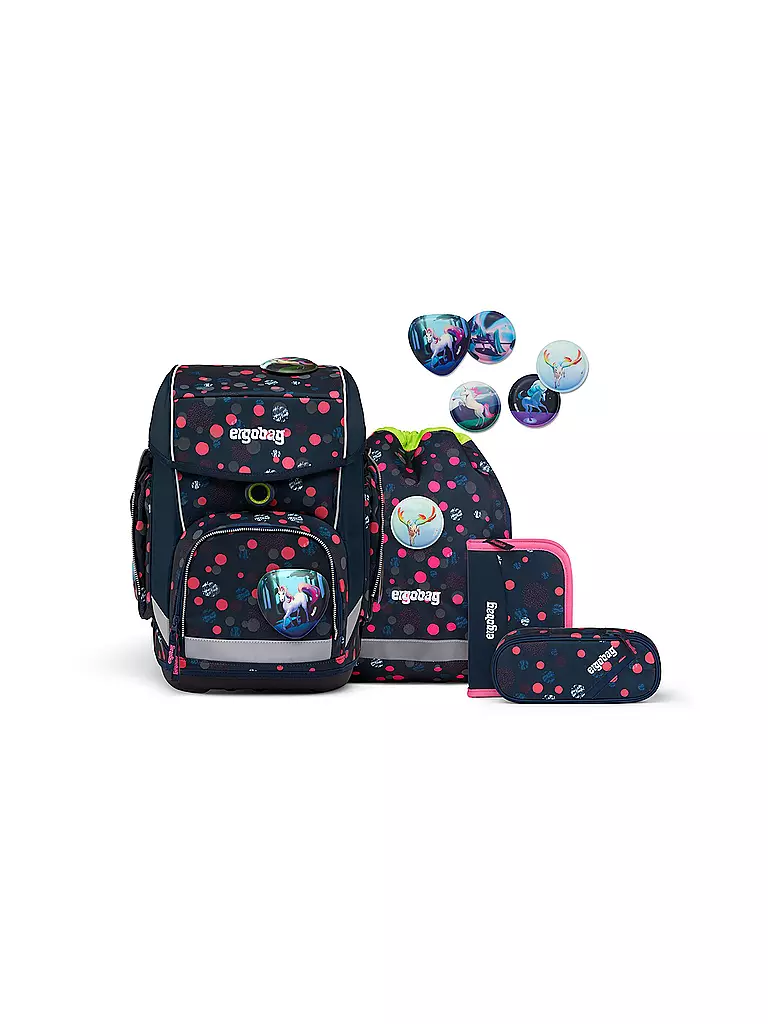 ERGOBAG | Schultaschen Set 5tlg Cubo - hantBärsiewelt | Noir