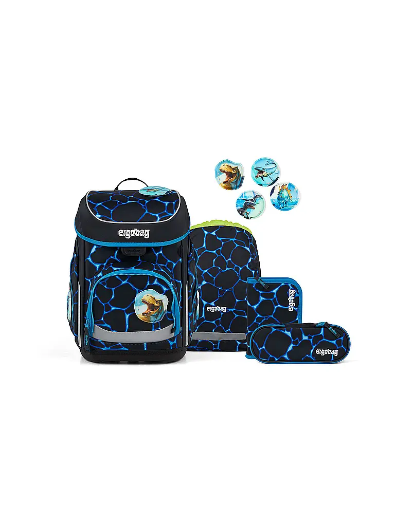 ERGOBAG | Schultaschen Set 5tlg CUBO Bärassic Garden  | Noir