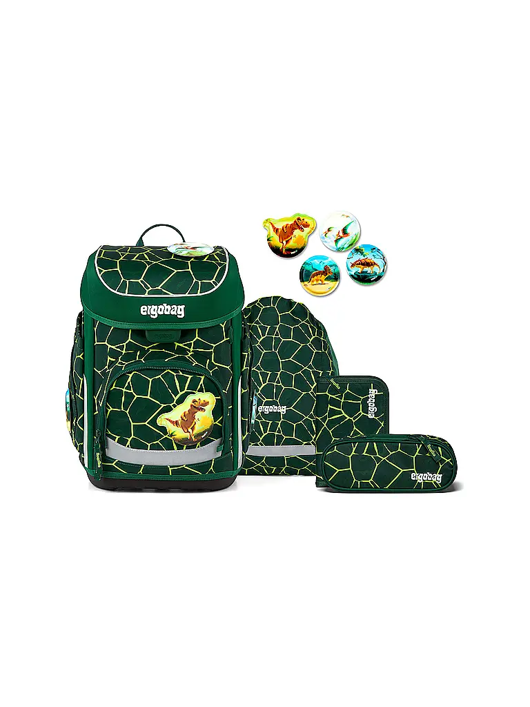 ERGOBAG | Schultaschen Set 5tlg CUBO Bärrex 2026 | Vert foncé