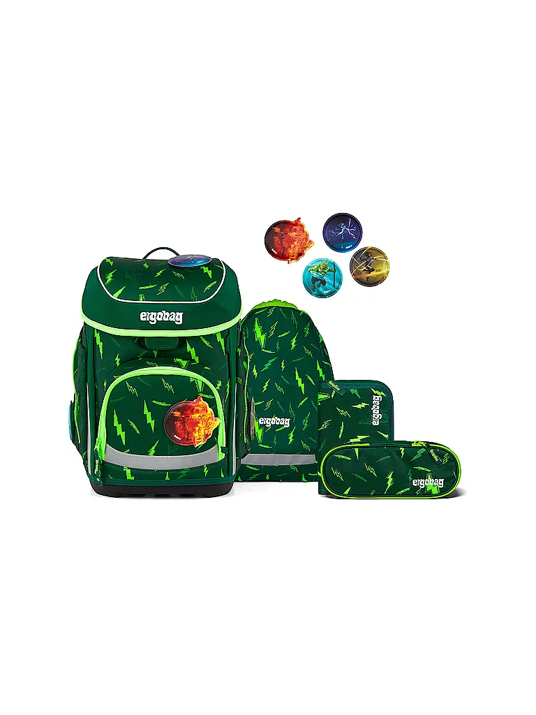 ERGOBAG | Schultaschen Set 5tlg CUBO Bärtastisch 2026 | Vert foncé