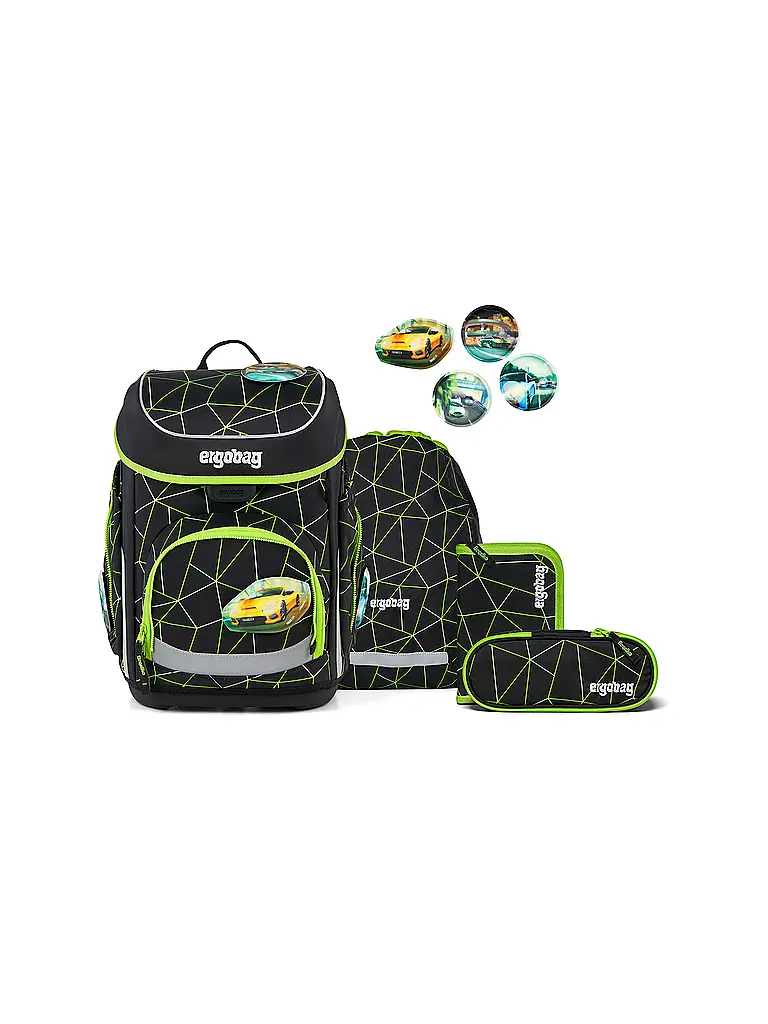ERGOBAG | Schultaschen Set 5tlg CUBO CyBär Race 2026 | Noir
