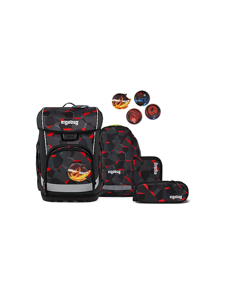 ERGOBAG | Schultaschen Set 5tlg CUBO LIGHT 2026 | Noir
