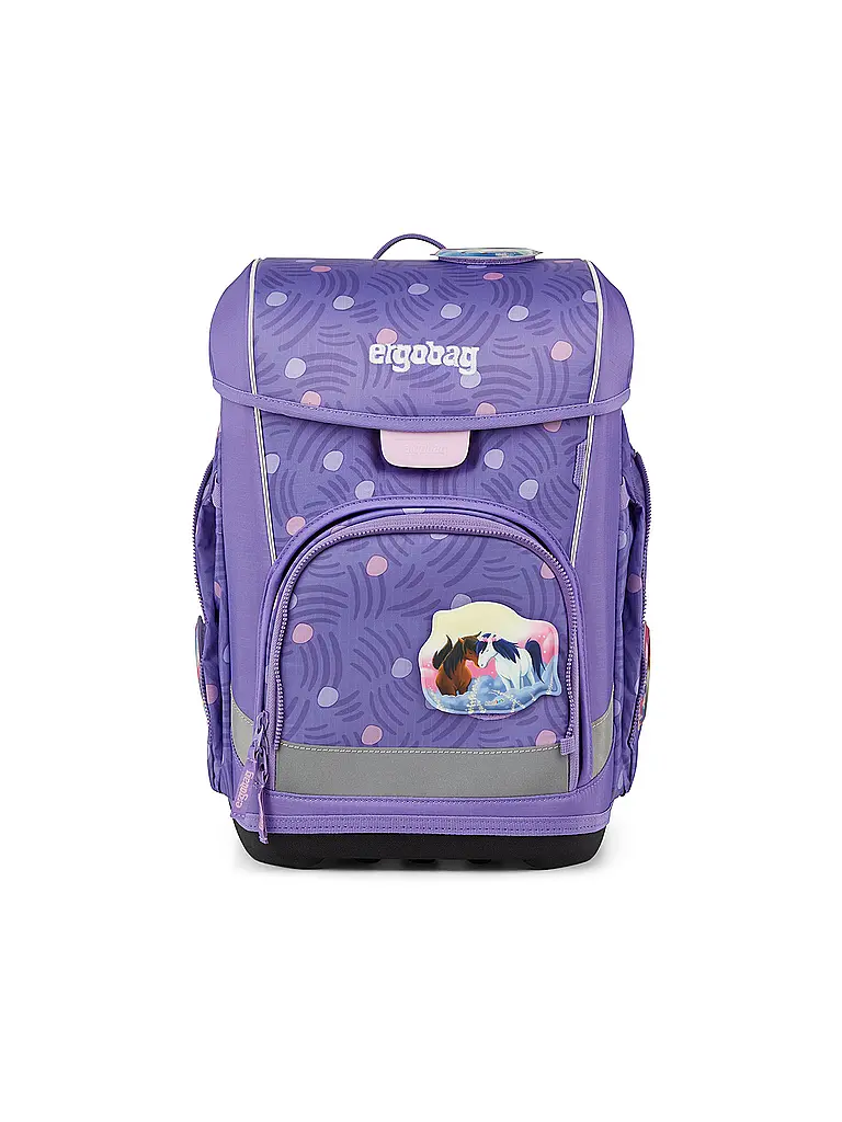 ERGOBAG | Schultaschen Set 5tlg CUBO LIGHT PonyBäradies | Lilas