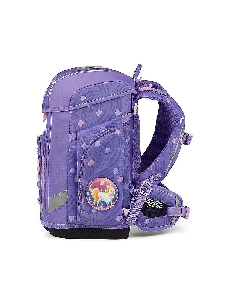 ERGOBAG | Schultaschen Set 5tlg CUBO LIGHT PonyBäradies | Lilas