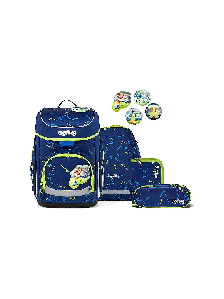 ERGOBAG | Schultaschen Set 5tlg CUBO SpitzenreitBär 2026 | Bleu foncé
