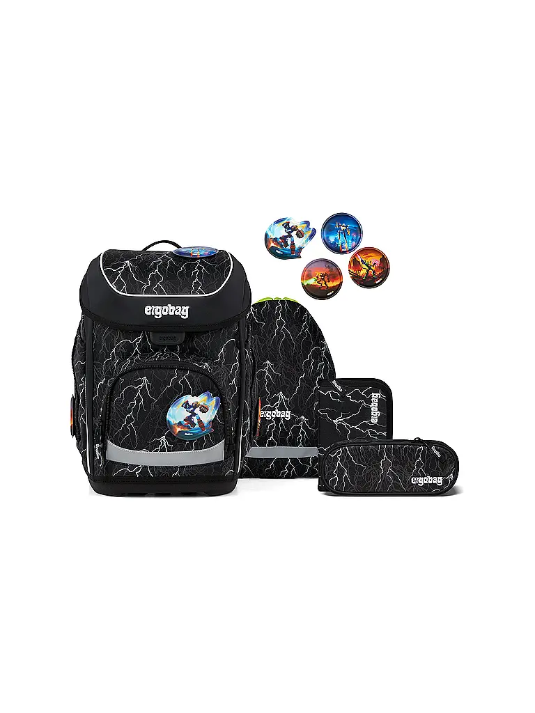 ERGOBAG | Schultaschen Set 5tlg CUBO Super ReflektBär 2026 | Noir