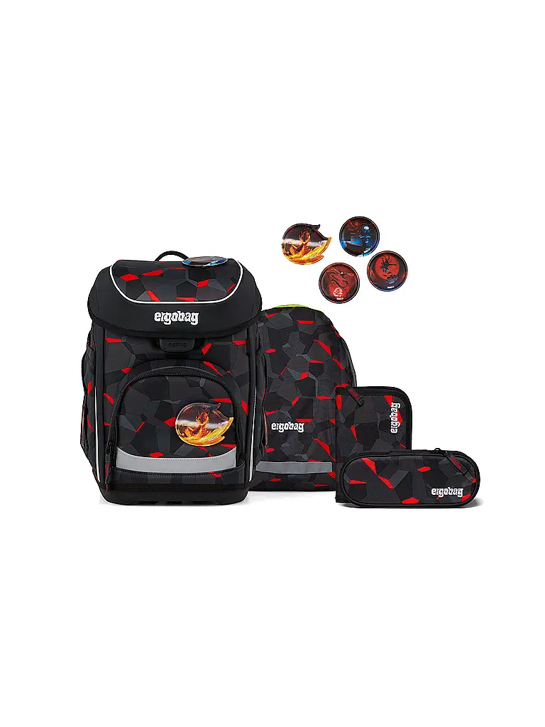 ERGOBAG | Schultaschen Set 5tlg CUBO TäkBärdo 2026 | Noir