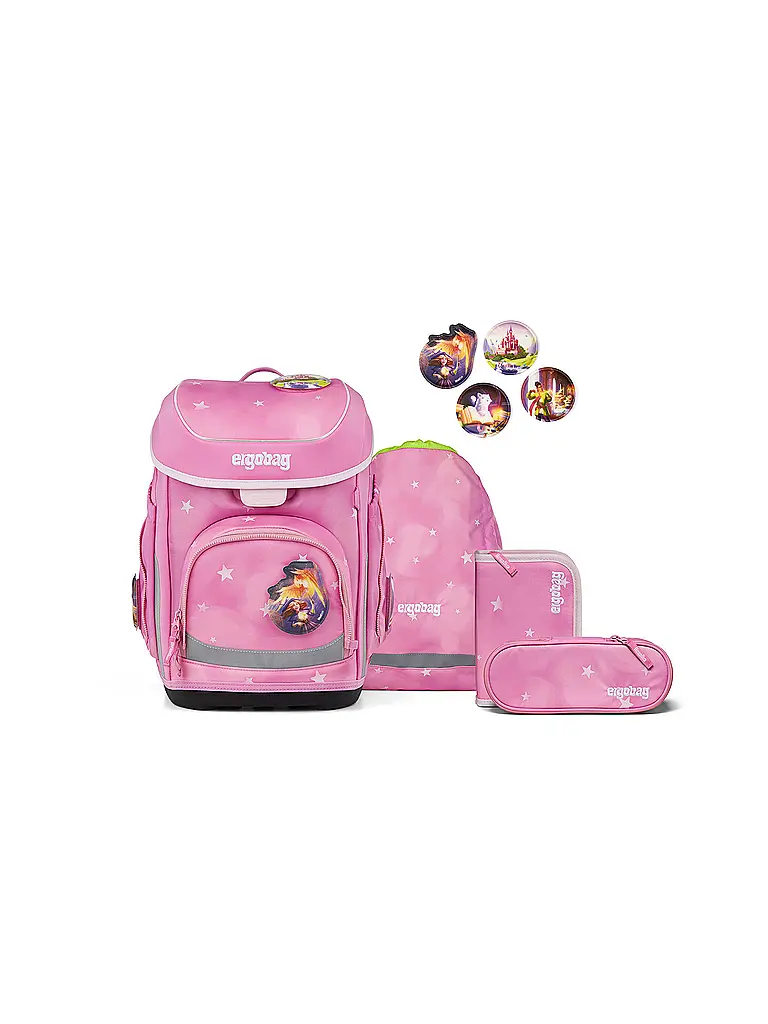 ERGOBAG | Schultaschen Set 5tlg CUBO WolkenzauBär 2026 | Rose