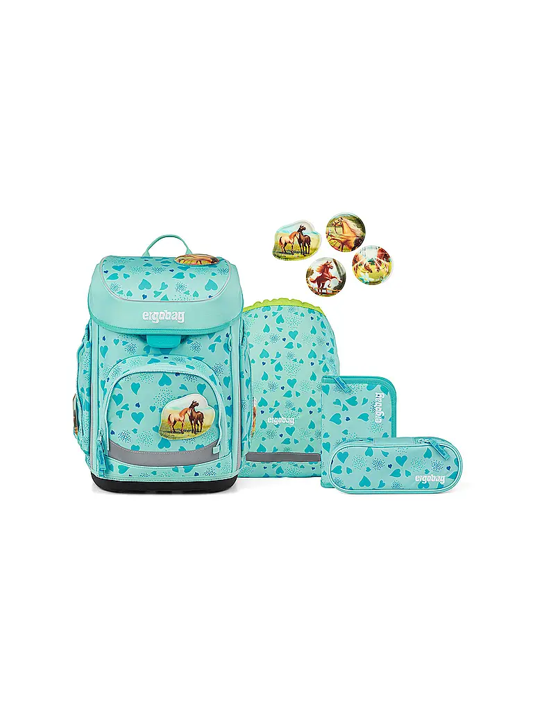 ERGOBAG | Schultaschen Set 5tlg CUBO | Turquoise