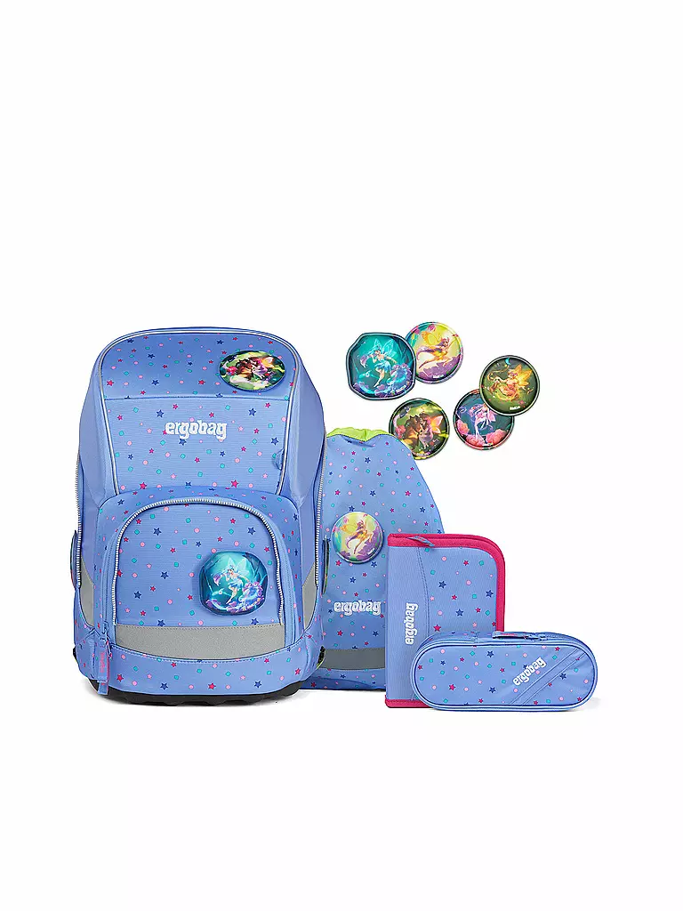 ERGOBAG | Schultaschen Set 5tlg Wide - Bärzaubernd | Bleu clair