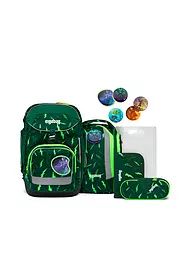ERGOBAG | Set de cartable 6 pièces MAXI Lumi - PerlentauchBäre | Vert foncé