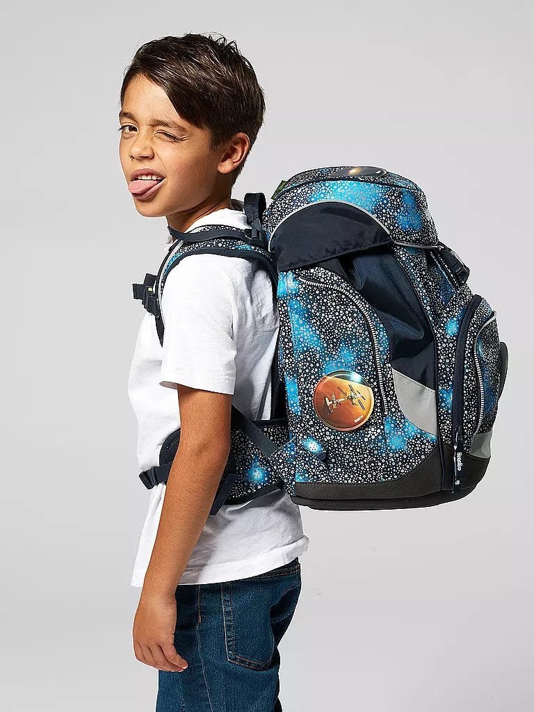 ERGOBAG | Schultaschen Set 6tlg. Pack - Bär Anhalter durch die Galaxie | Bleu foncé