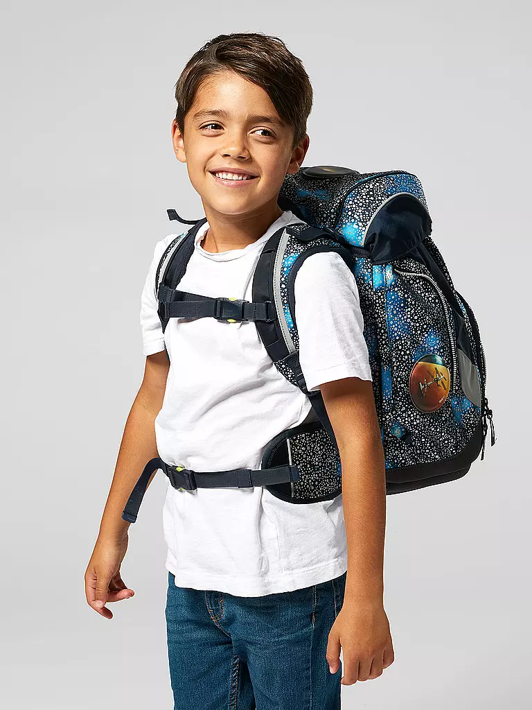 ERGOBAG | Schultaschen Set 6tlg. Pack - Bär Anhalter durch die Galaxie | Bleu foncé