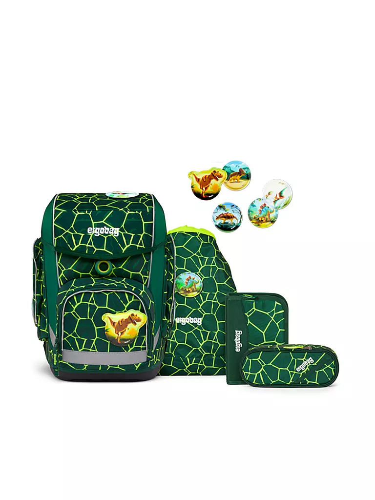ERGOBAG | Set de cartable 5 pièces CUBO - BärRex | dunkelgrün