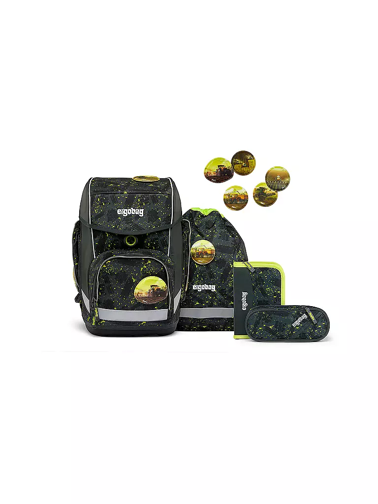 ERGOBAG | Set de cartable 5 pièces CUBO - MähdreschBär | dunkelgrün