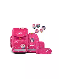 ERGOBAG | Set de cartables 5 pièces CUBO - AlerteIncendie | Rose vif