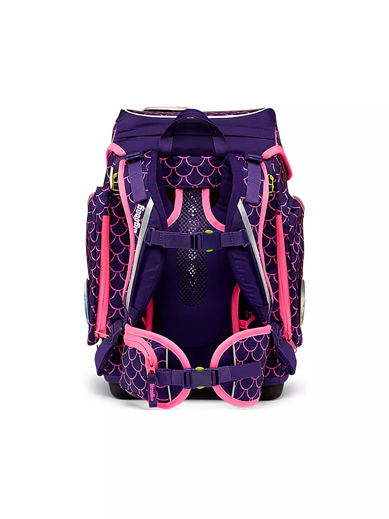 ERGOBAG | Set de cartable 5 pièces CUBO Lumi - Ours plongeur de perles | Lilas