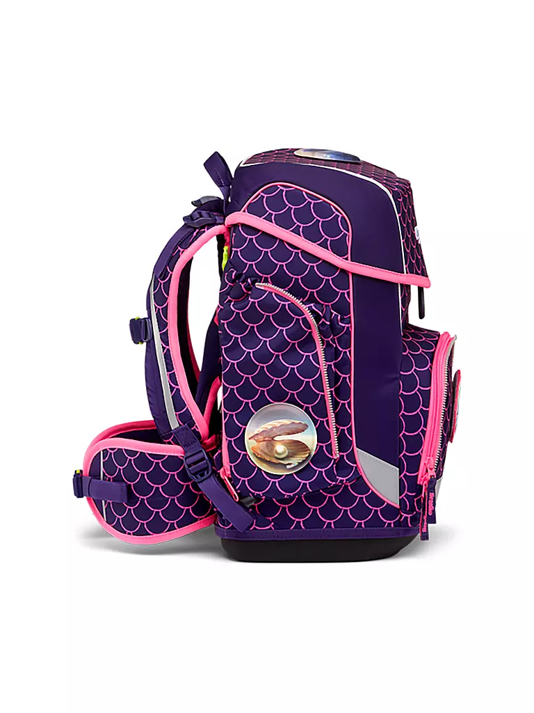 ERGOBAG | Set de cartable 5 pièces CUBO Lumi - Ours plongeur de perles | Lilas