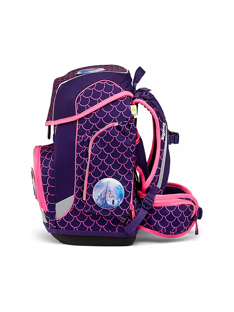 ERGOBAG | Set de cartable 5 pièces CUBO Lumi - Ours plongeur de perles | Lilas