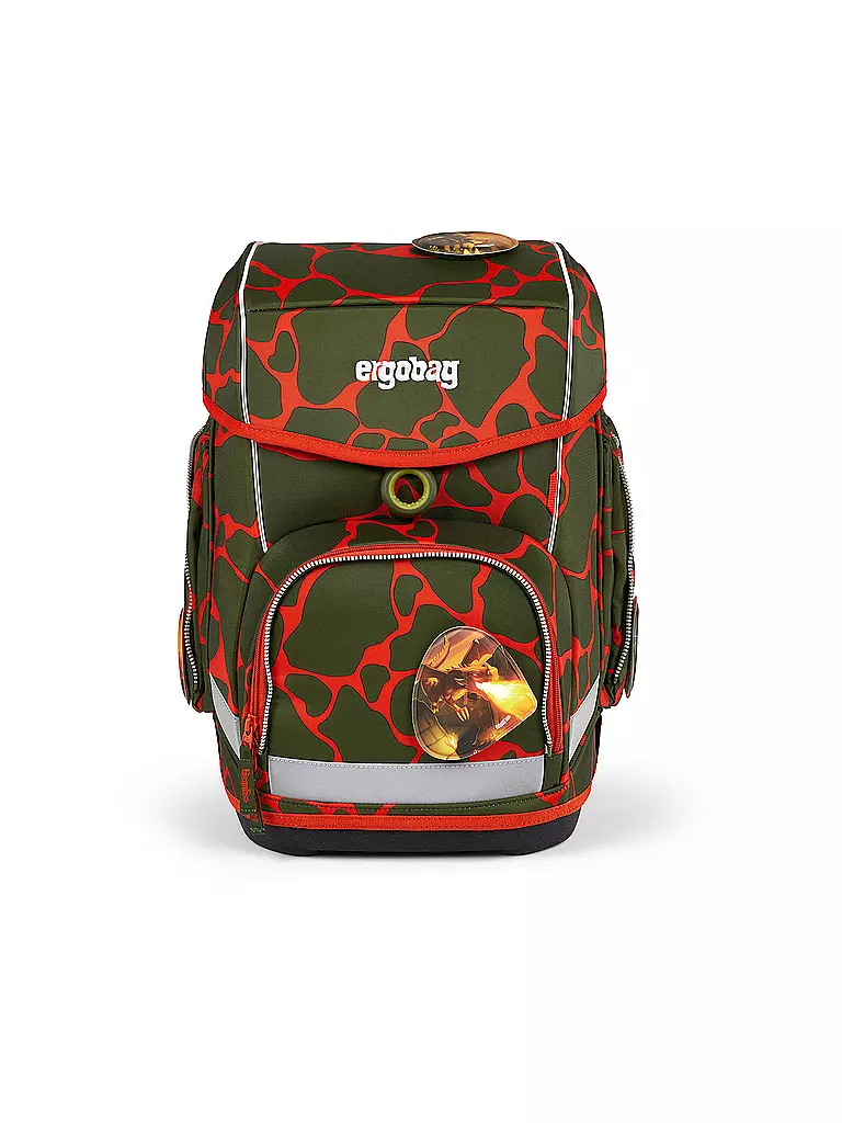 ERGOBAG | Set de cartable 5 pièces CUBO Lumi FeuerspeiBär | Olive
