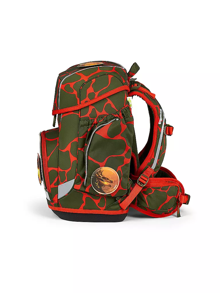 ERGOBAG | Set de cartable 5 pièces CUBO Lumi FeuerspeiBär | Olive