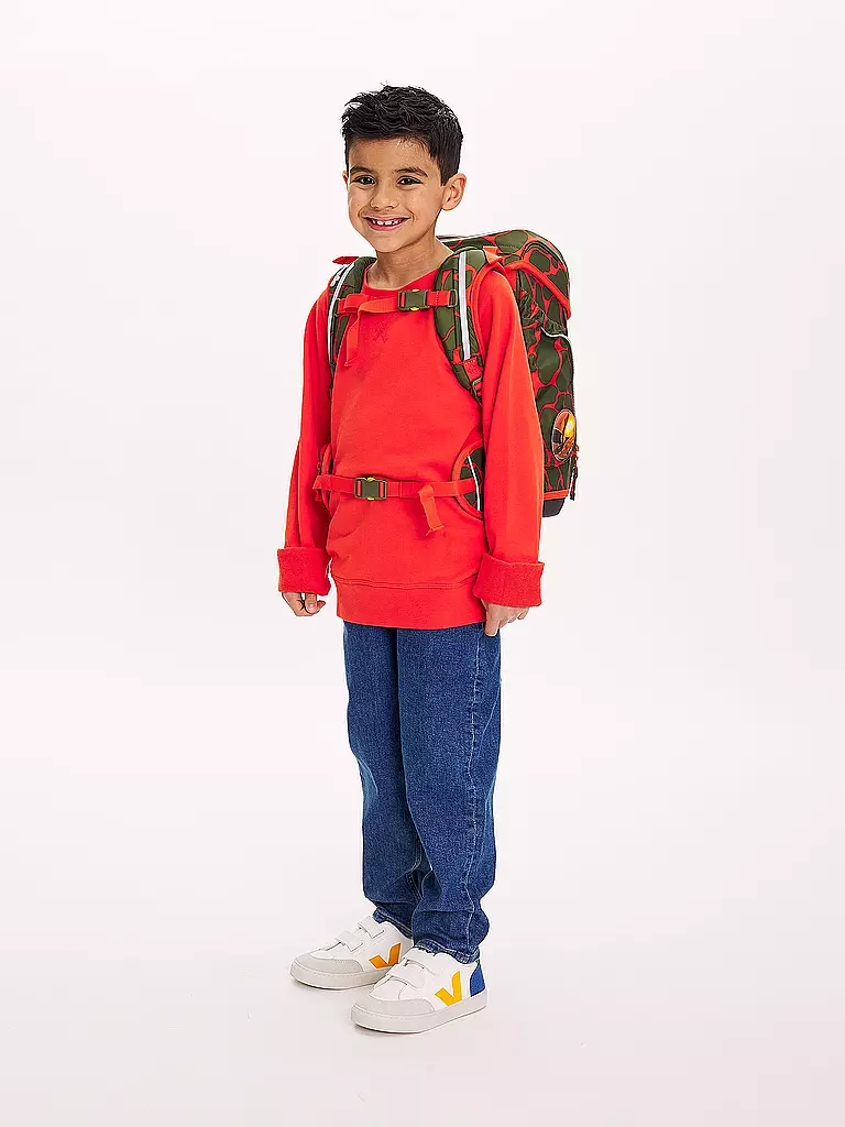 ERGOBAG | Set de cartable 5 pièces CUBO Lumi FeuerspeiBär | Olive