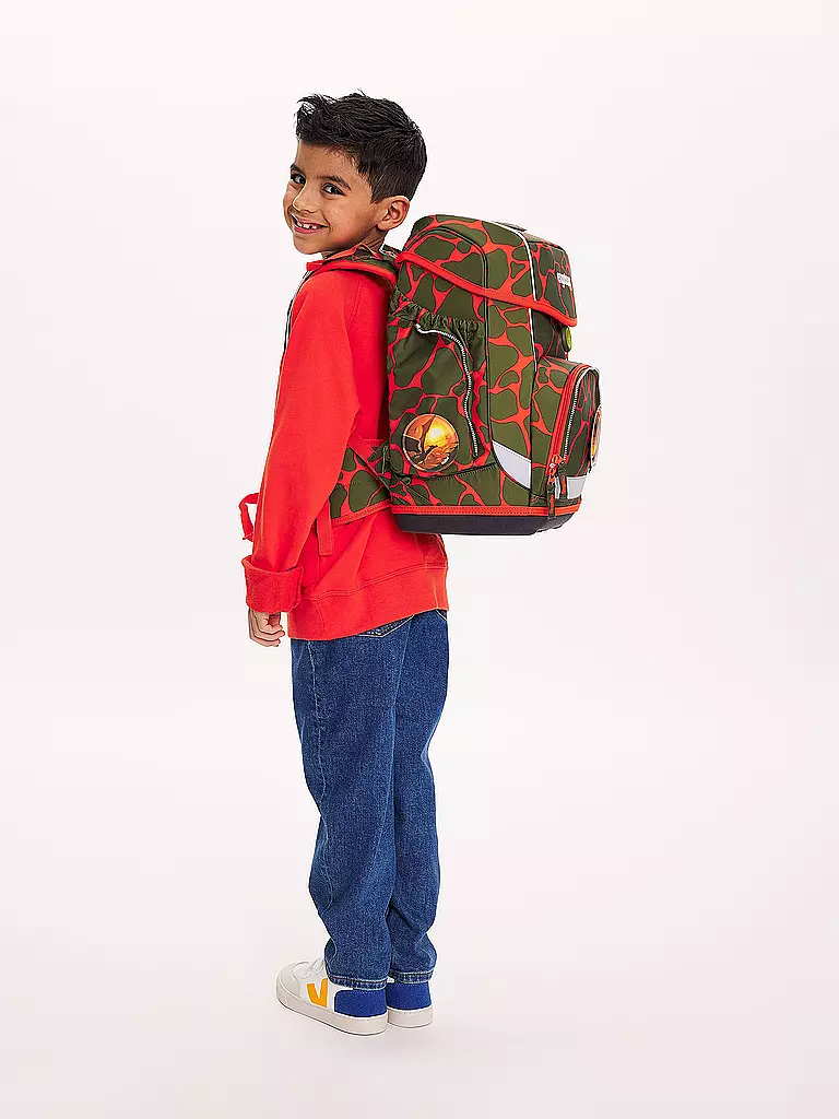 ERGOBAG | Set de cartable 5 pièces CUBO Lumi FeuerspeiBär | Olive