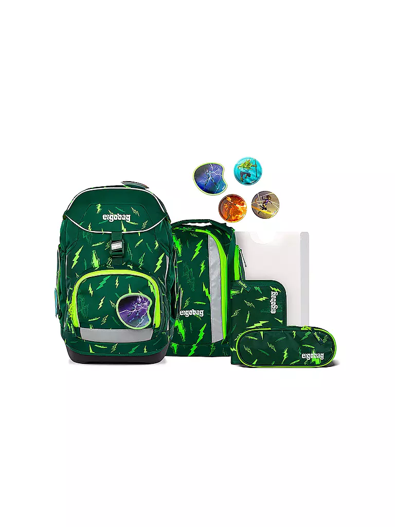 ERGOBAG | Set de cartable 6 pièces PACK Bärtastisch | Vert foncé