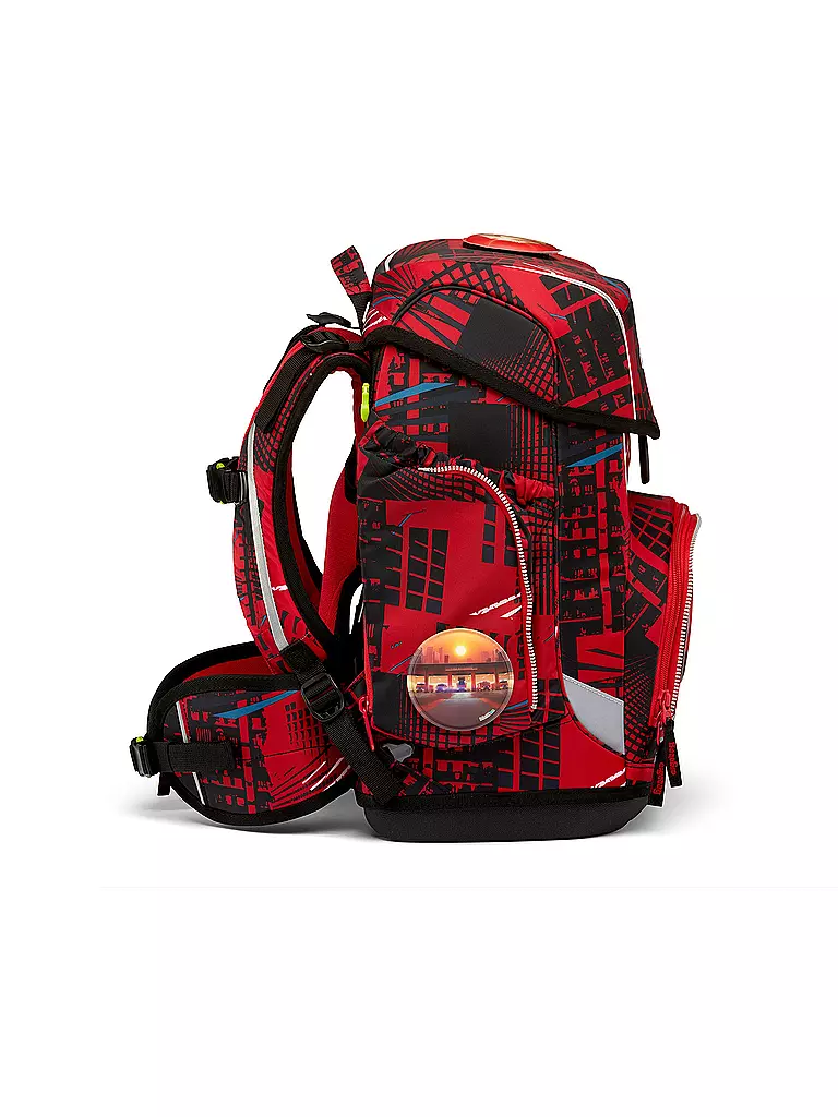 ERGOBAG | Set de cartables 5 pièces CUBO - AlerteIncendie | rot