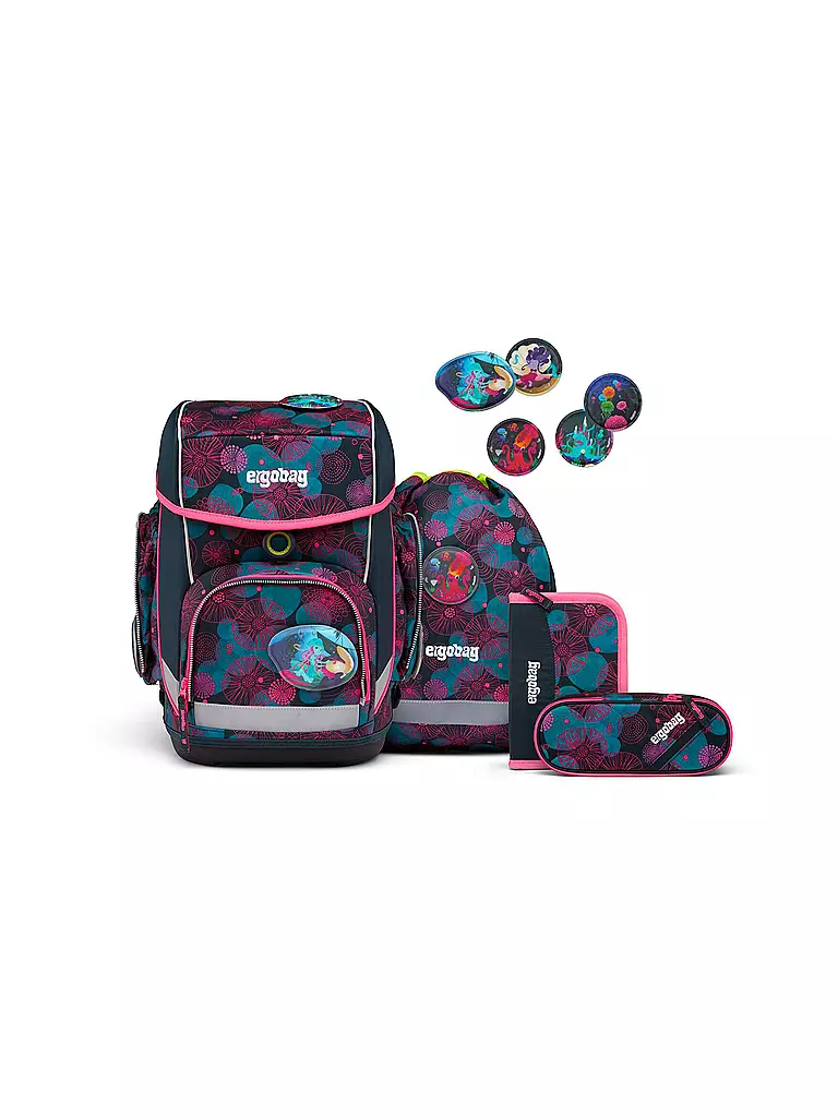ERGOBAG | Set de cartables 5 pièces Cubo KorallBär | Bleu