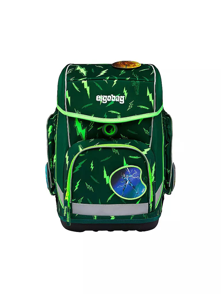 ERGOBAG | Set de cartables 5 pièces CUBO Lumi - Bärtastisch | dunkelgrün