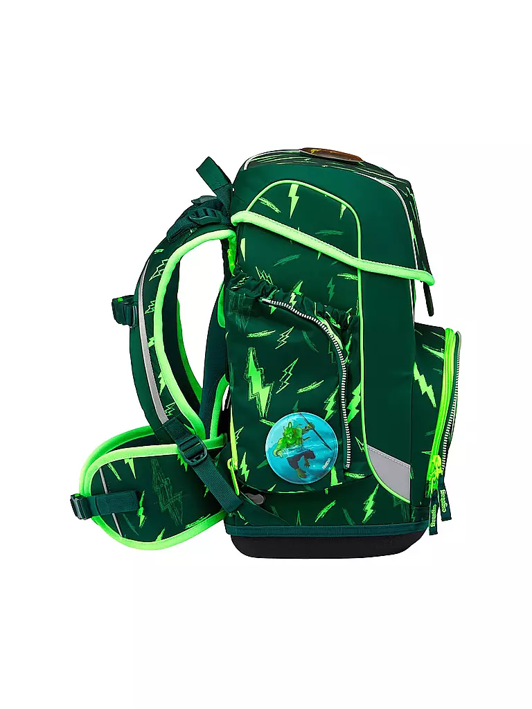 ERGOBAG | Set de cartables 5 pièces CUBO Lumi - Bärtastisch | dunkelgrün