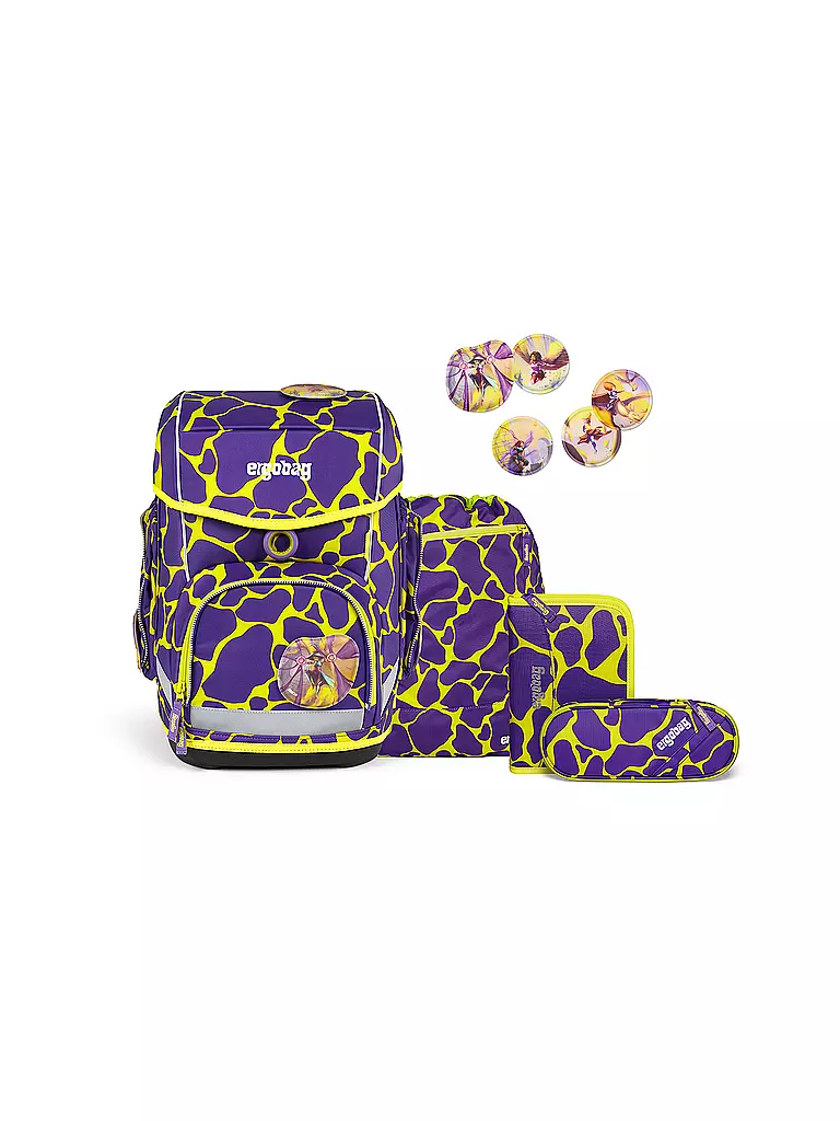 ERGOBAG | Set de cartables 5 pièces CUBO Lumi SuBärkraft | Lilas