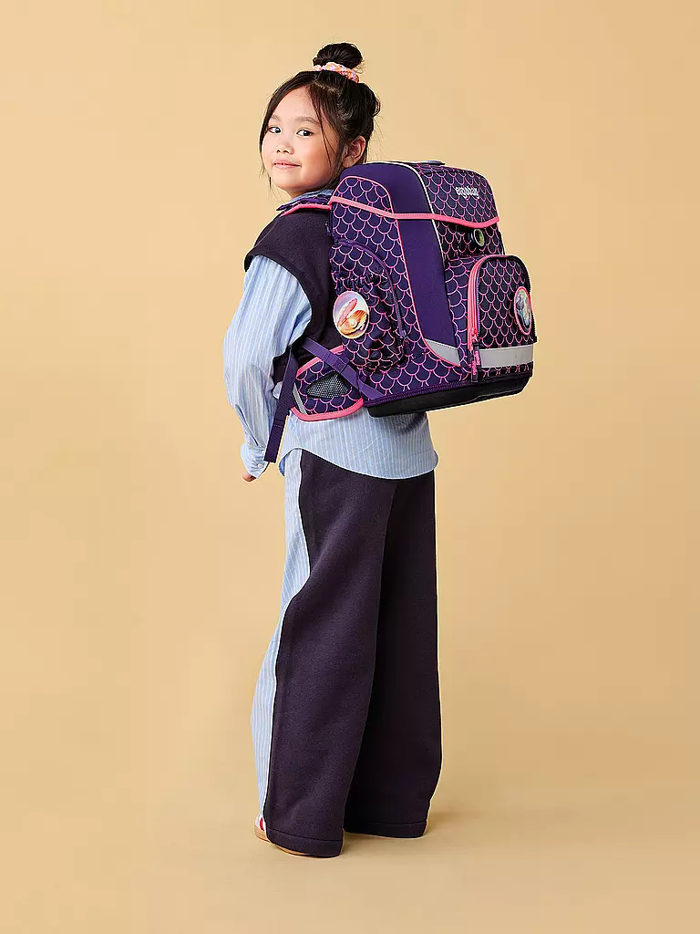 ERGOBAG | Set de cartables 6 pièces CUBO LIGHT PerlentauchBär | Lilas