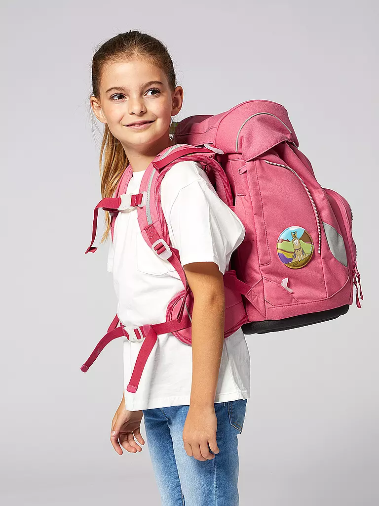 ERGOBAG | Set de cartables 6 pièces Lamas en pyjama | Rose