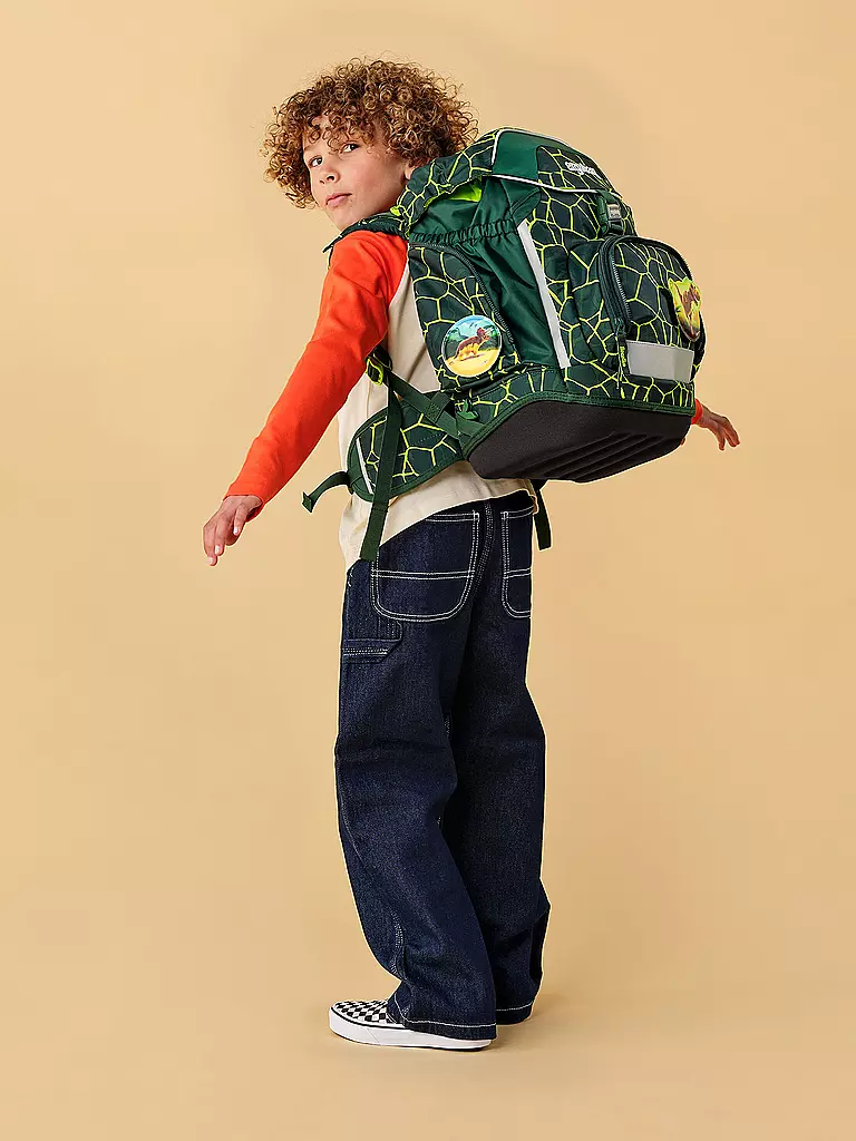 ERGOBAG | Set de sac à dos scolaire 6 pièces Pack BärRex | Vert foncé