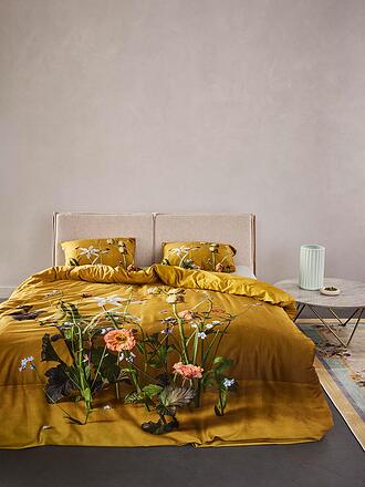 ESSENZA | Satin-Bettwäsche FABRICE 70x90cm/140x200cm Flower Ocher